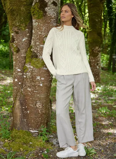 Orlaigh Aran Turtleneck Sweater